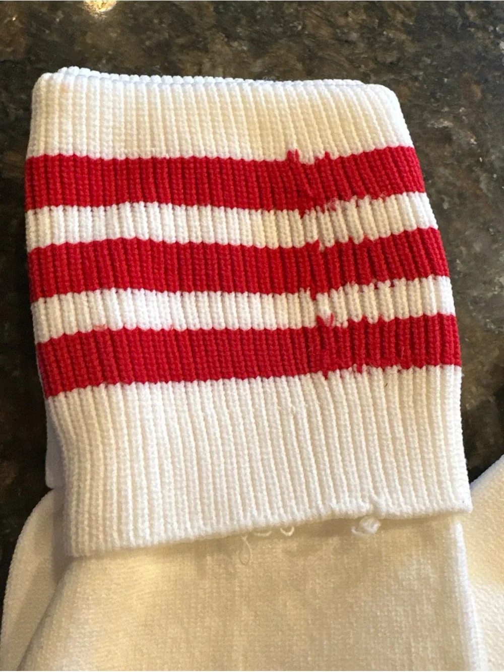 Adidas Copa Zone Cushion Socks - Size Large - White Red Stripes - NEW Climalite